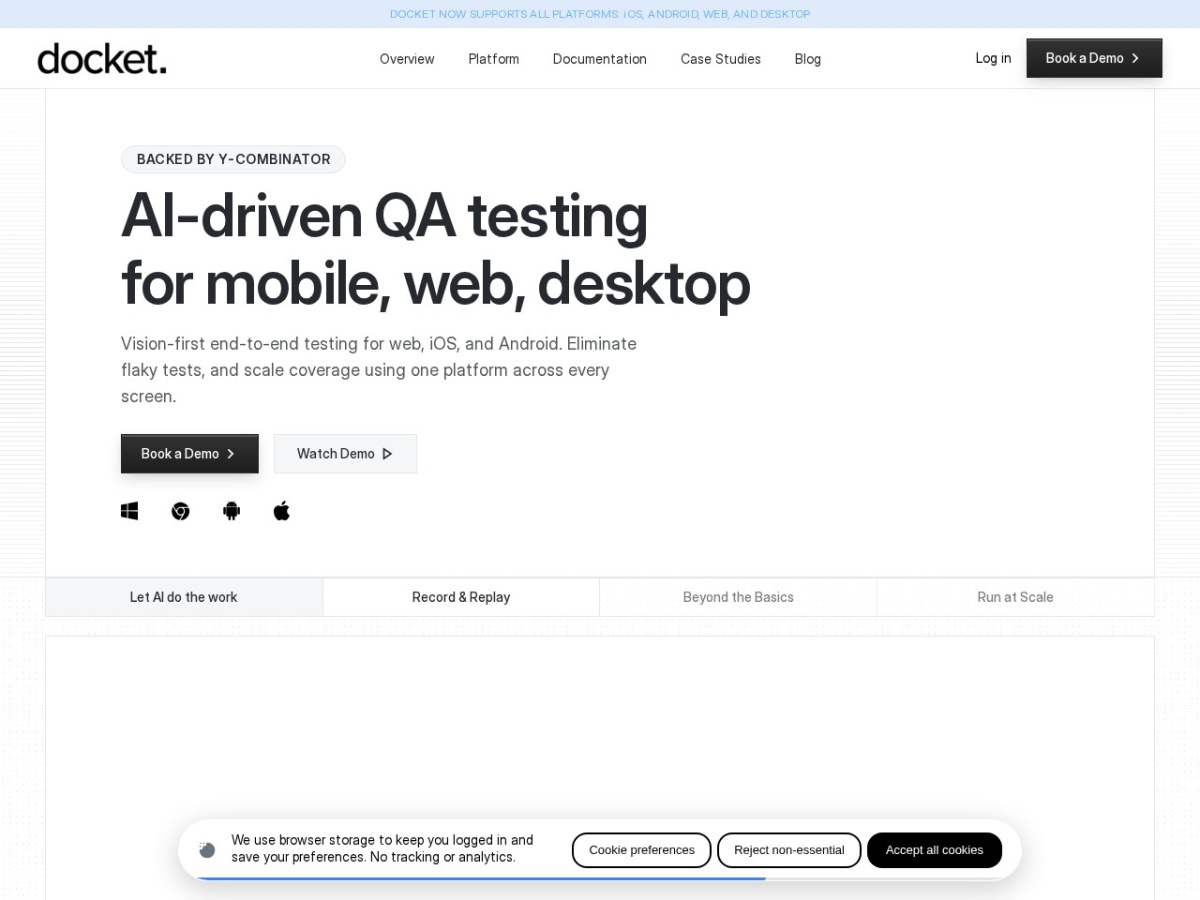 Screenshot of docketqa.com