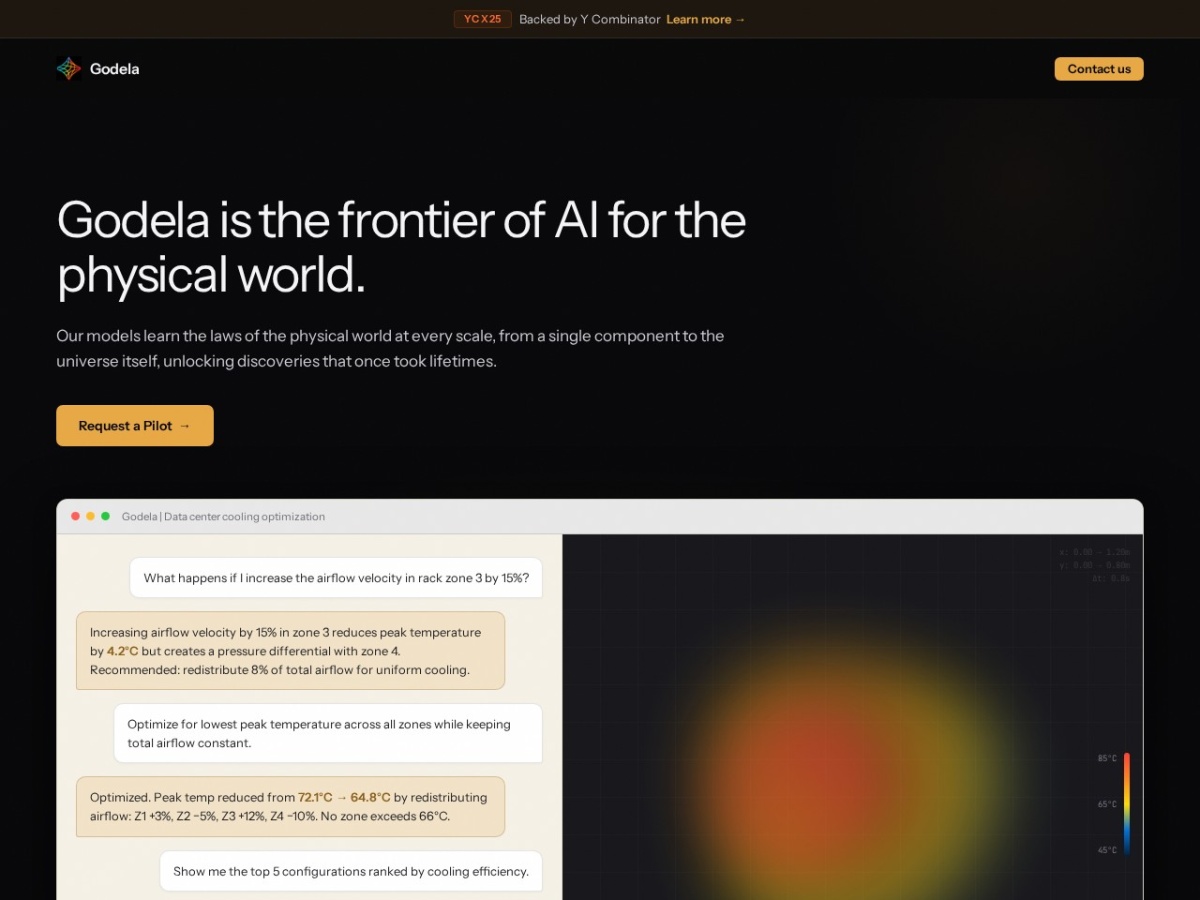 Screenshot of godela.ai
