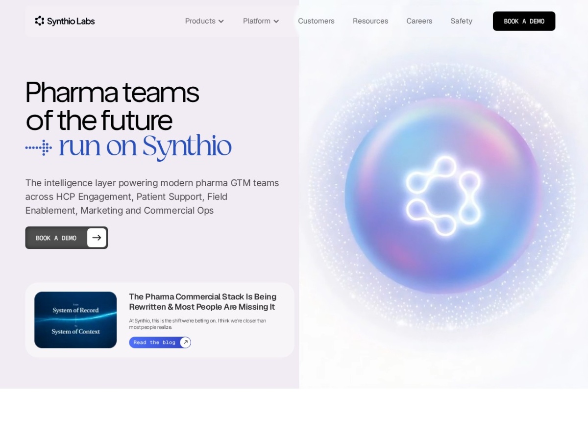 Screenshot of synthiolabs.com